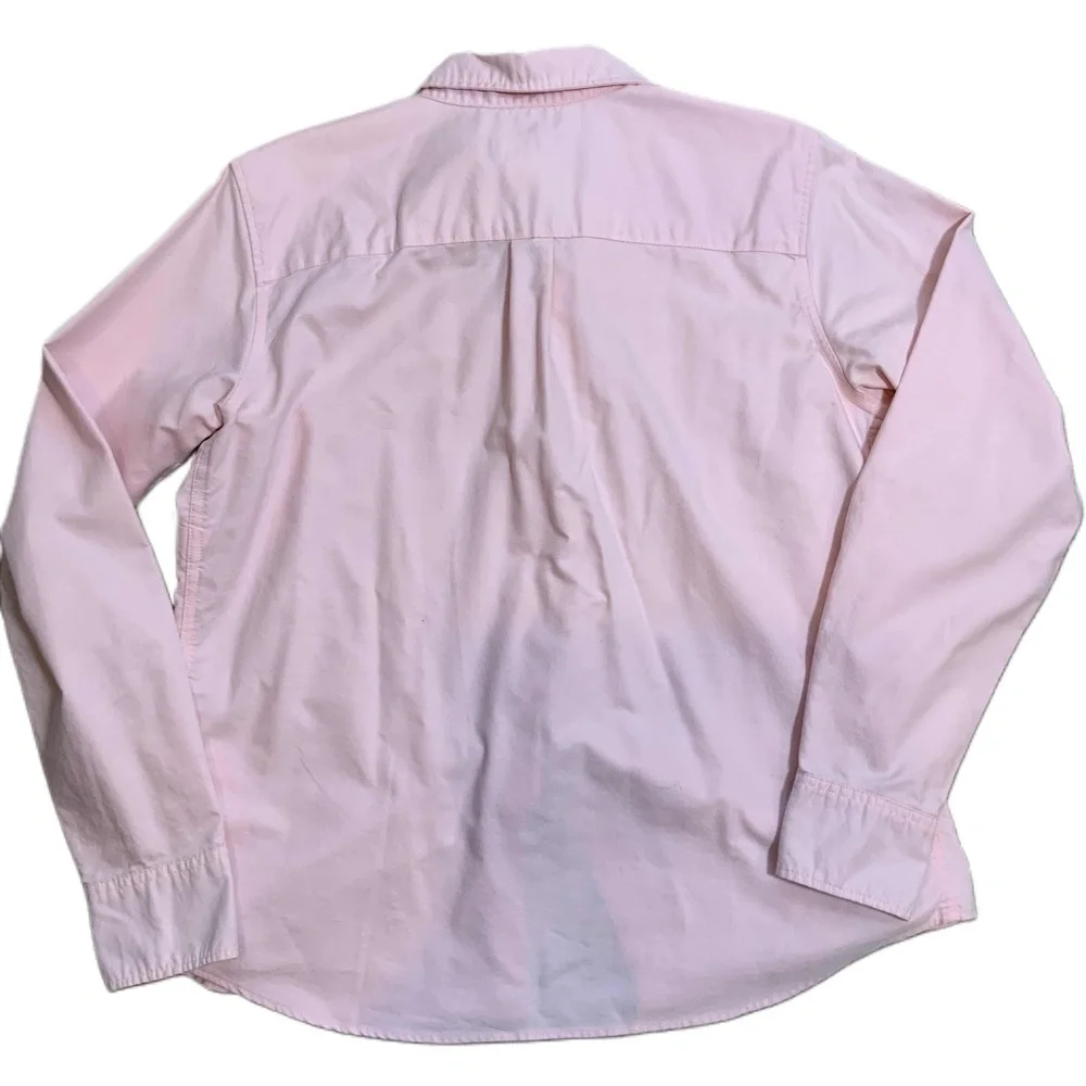 Crazy Horse Pink Collared Long Sleeve Button-Up Mens Shirt Sz 14 Preppy Academia